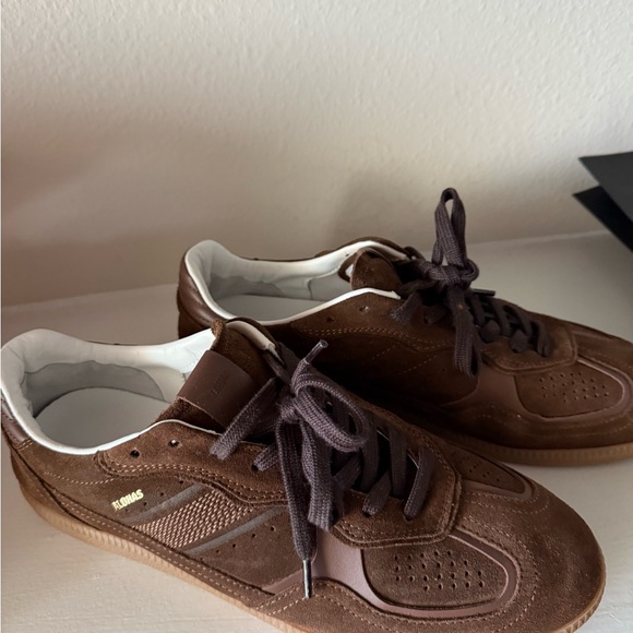 Women’s ALHOAS brown suede sneakers - Picture 1 of 4